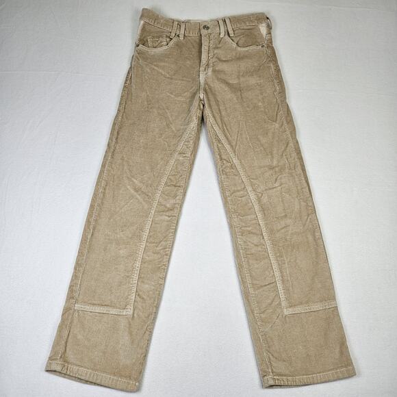 We The Free People Revolve Risk Taker Cord Jeans Corduroy Birch Beige 29 ALTERED - Picture 2 of 15